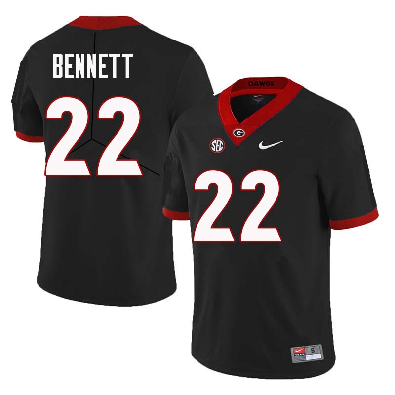 Georgia Bulldogs #22 Stetson Bennett College Football Jerseys Sale-Black